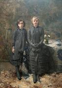 Theo Van Rysselberghe The Sisters of the Painter Schlobach oil painting